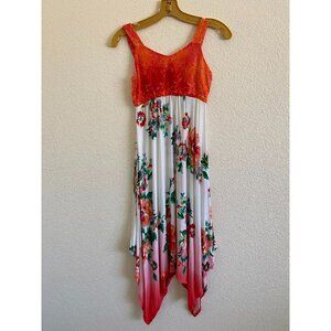 S Tropical Floral Summer Dress
